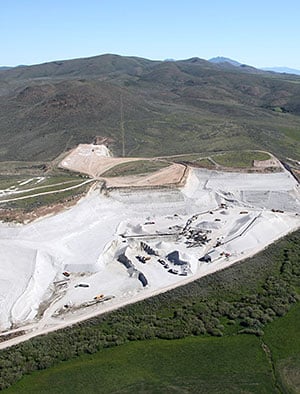 Aerial View of the Hess Pumice Mine in Southeast Idaho USA